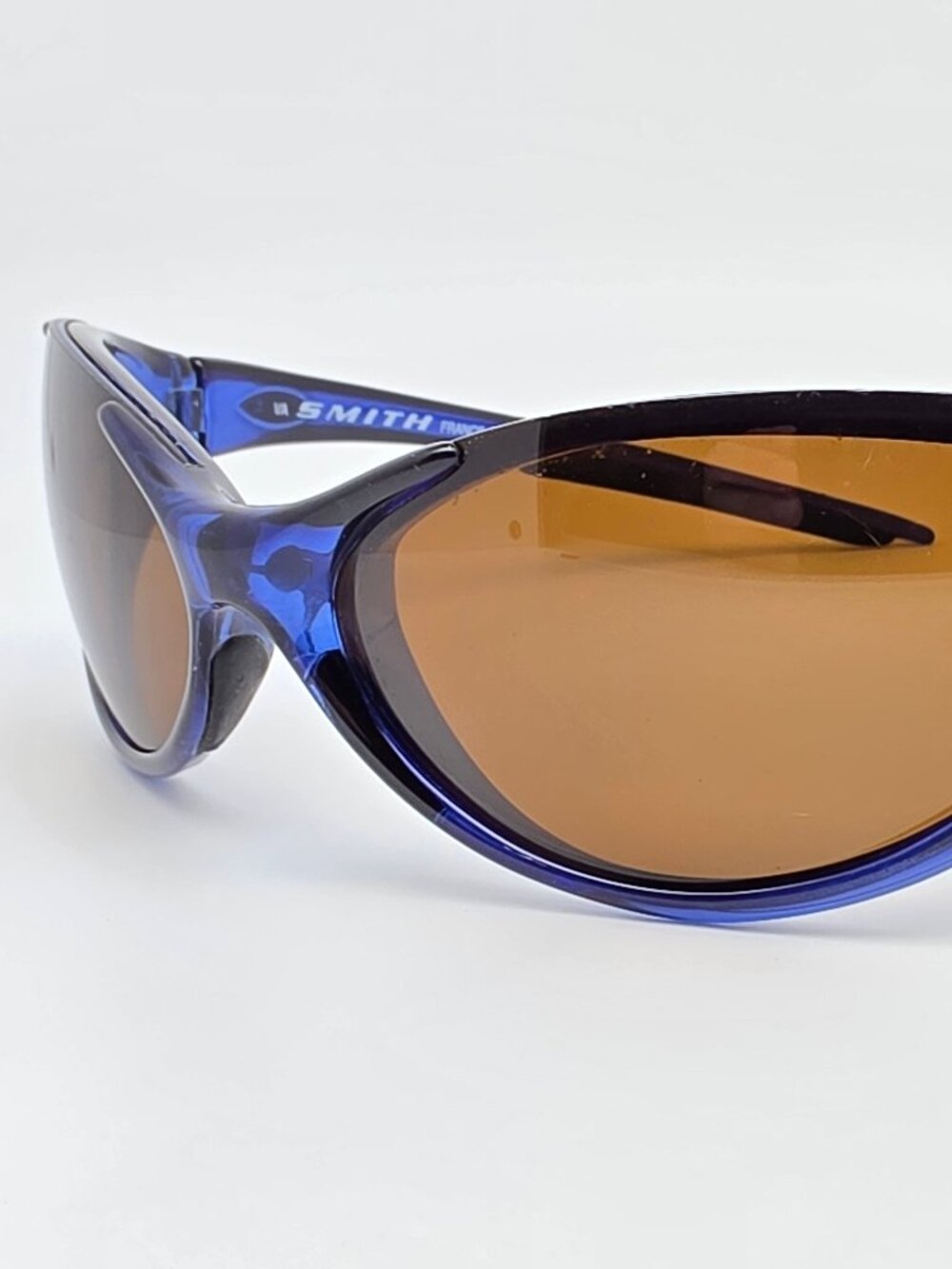 Smith Optics Pivot Midnight Blue Frame Polarized Amber Brown Lens Sunglasses